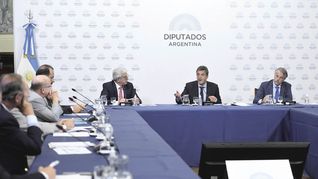 gesto. El presidente de Diputados, Sergio Massa, recibió en la Cámara baja al ministro de Agricultura, Julián Domínguez, y a sectores del campo para empujar un proyecto de industrialización