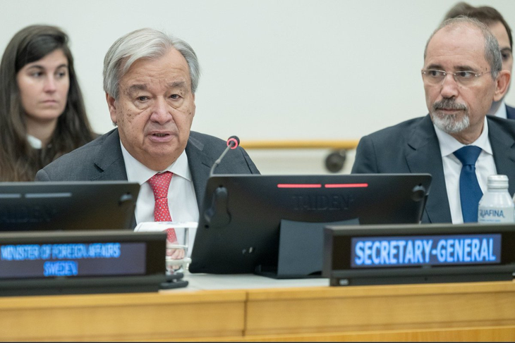 Guterres condemned the expansion of the conflict in the Middle East. Guterres condemned the expansion of the conflict in the Middle East.