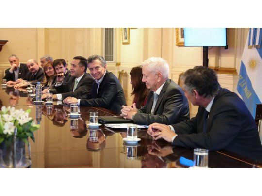 Macri, Finocchiaro y rectores de universidades nacionales.