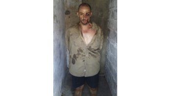 La primera imagen de Martín Lanatta tras su detención. Imagen de TV.
