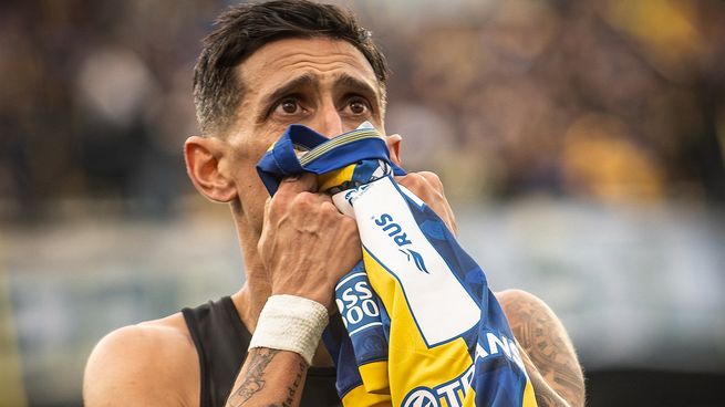 Di María, pura emoción en su regreso a Rosario Central.