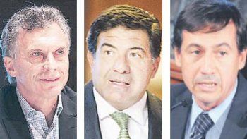 Mauricio Macri, Ricardo Echegaray y Luis Naidenoff