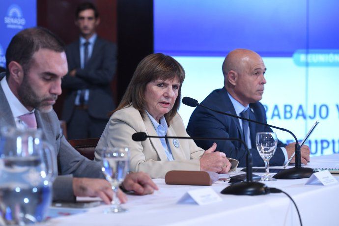 Patricia Bullrich en el plenario de comisiones del Senado.&nbsp;