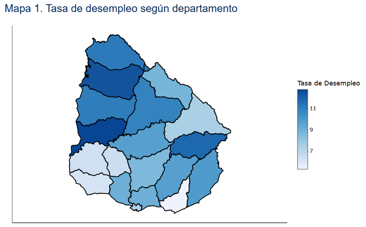 El desempleo en Río Negro, Salto y Paysandú tuvo su peor momento en el trimestre móvil diciembre - enero, luego de que la brecha de precios llegara a un máximo histórico. El desempleo en Río Negro, Salto y Paysandú tuvo su peor momento en el trimestre móvil diciembre - enero, luego de que la brecha de precios llegara a un máximo histórico.