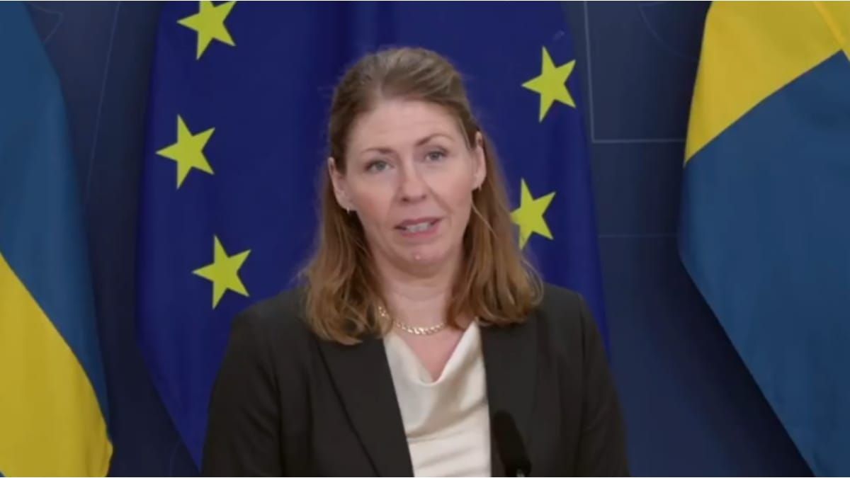 The Minister of Health of Sweden was fainted in full assumption of her position