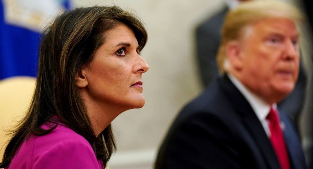 Nikki Haley y Donald Trump.