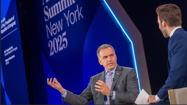 El presidente Yamandú Orsi participó de la Cumbre Anual de Concordia que se celebra en Nueva York.