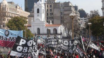 Movimientos sociales en Plaza de Mayo 