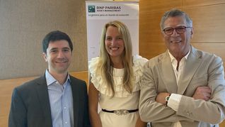 Alejandro Haro, Gerente de Mercados Financieros de Banco Comafi (izquierda); Carolina Colombo, Head of Sales de BNP (centro);&nbsp; Guillermo Cerviño, Presidente de Banco Comafi (derecha).
