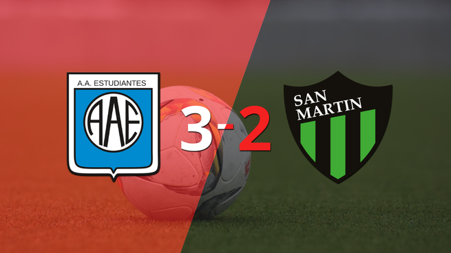 Vibrante 3-2 en el triunfo de Estudiantes (RC) sobre San Martín (SJ)