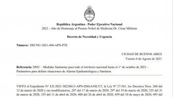 Este es el nuevo DNU que flexibiliza restricciones en el marco de la pandemia