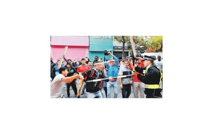 Incidentes en otro desalojo de manteros