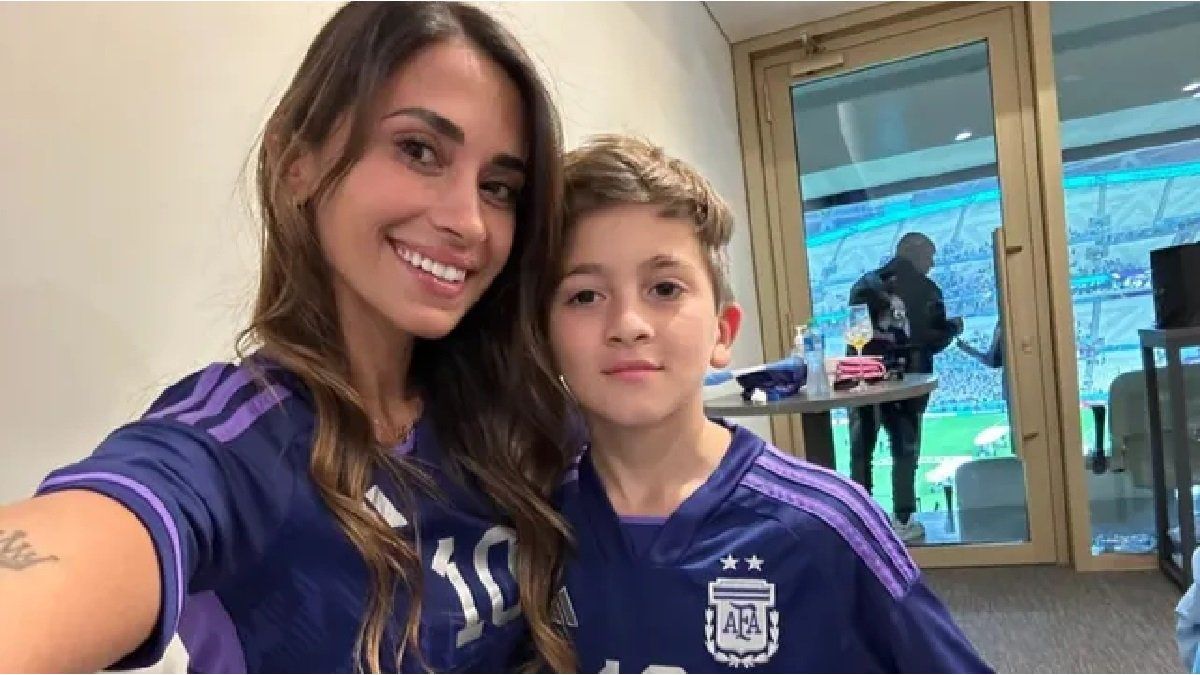 Antonela’s post on the networks for Thiago Messi’s birthday