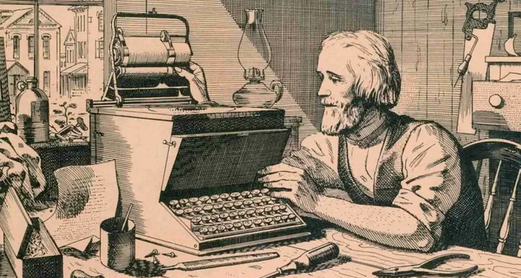 En 1868 Christopher Latham Sholes, recibe la patente de la primera máquina de escribir. En 1868 Christopher Latham Sholes, recibe la patente de la primera máquina de escribir.
