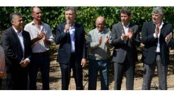 Macri estuvo junto a Cornejo, Uñac y Bruyaile.