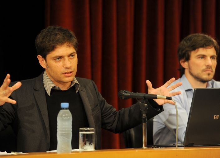 Axel Kicillof y Augusto Costa en el Ministerio de Economía
