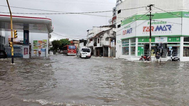 Corrientes bajo el agua.