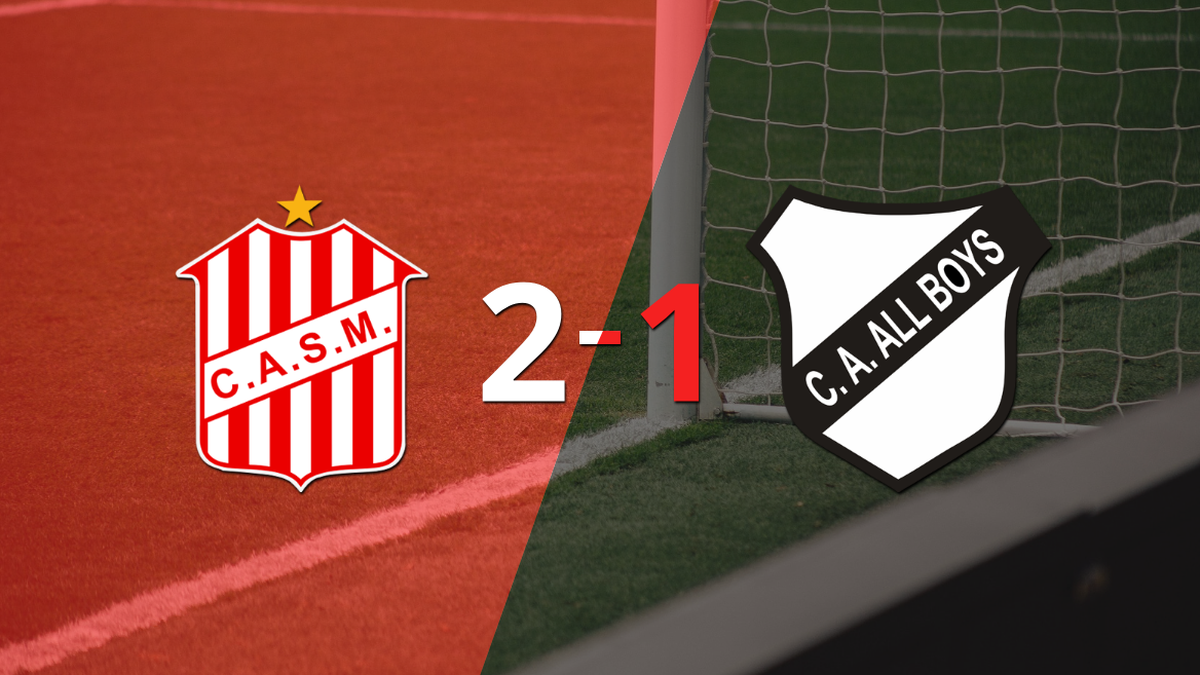 San Martín (T) achieved a 2-1 home victory against All Boys