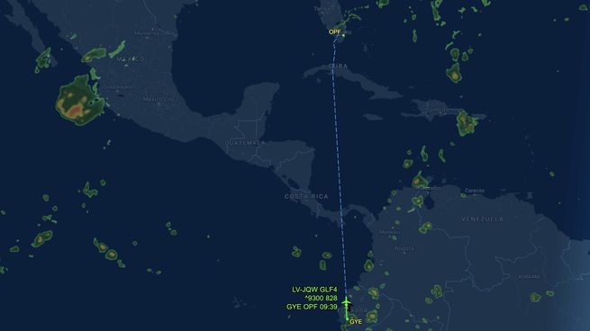 viaje mapa avion flavio bolsonaro ecuador a eeuu