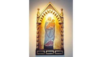 Obra de Pedro Facchini que integra la muestra de Arte Sacro actualmente en exposición en el Hotel Panamericano.