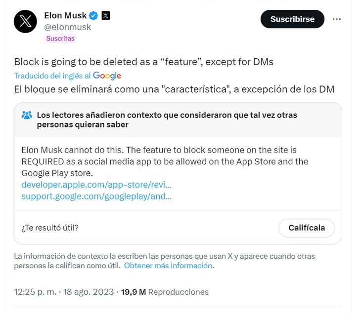 Elon Musk y más cambios en Twitter: prohibirá la función de bloquear usuarios imagen-2