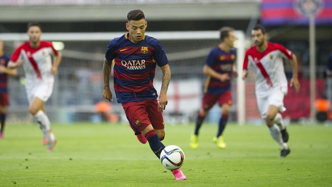 Maximiliano Rolón jugó en los equipos juveniles de Barcelona entre 2010 y 2016.