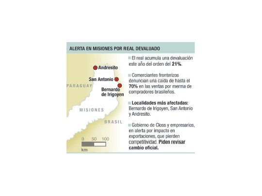 Cae 70% comercio en zona fronteriza por crisis del real