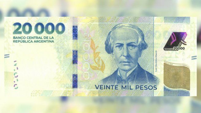 El nuevo billete tiene la imagen de Juan B. Alberdi.&nbsp;