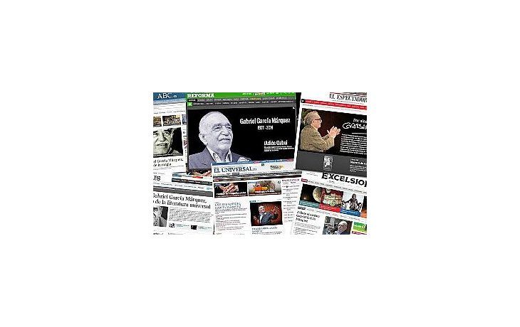 Los periódicos de todo el mundo reflejaron en sus portadas digitales la muerte de Gabriel García Márquez.