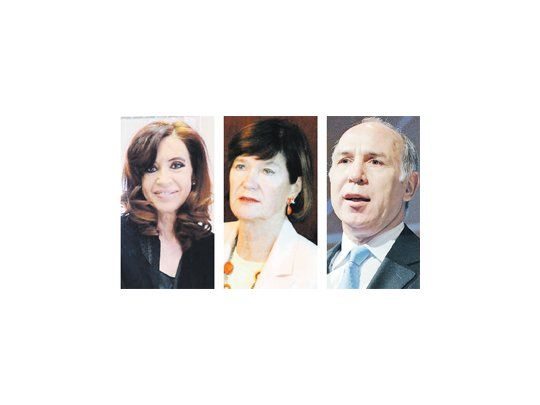 Cristina de Kirchner, Elena Highton de Nolasco, Ricardo Lorenzetti
