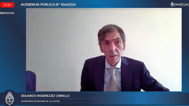 Audiencia por tarifas gas. El secretario de Energía, Eduardo Rodríguez Chirillo, respasó la herencia recibida. 