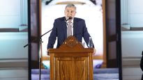 El radical Gerardo Morales, durante la presentación de la iniciativa de reforma constitucional el&nbsp; pasado 12 de septiembre. Este martes será un día clave.