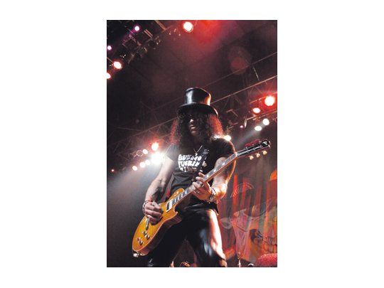 Aunque el recital de Slash no se limitó a los temas de Guns N’ Roses, los climax de sus dos conciertos porteños estuvieron relacionados con los hits de esa banda tocados de la mejor manera.