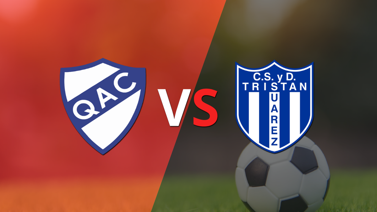 The first half ends with an advantage for Quilmes over Tristán Suárez