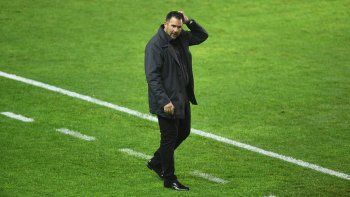 Diego Dabove se fue sin hablar luego de la eliminación de San Lorenzo de la Copa Argentina.