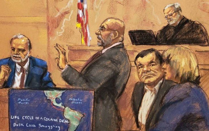 Joaquín Guzman durante el juicio que duró once meses.
