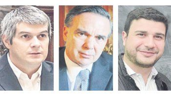 Marcos Peña, Miguel Pichetto y Marcos Cleri