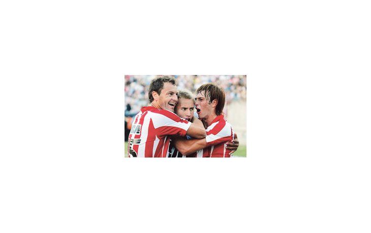 ámbito.com | uno de los tantos festejos de gol. El plantel está unido, y eso es clave.