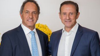 Daniel Scioli junto al presidente de la Federaci&oacute;n de Industrias de San Pablo, Paulo Skaf.