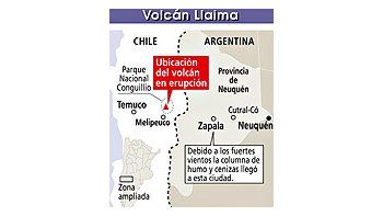 Alerta en centros de esquí por la erupción de otro volcán