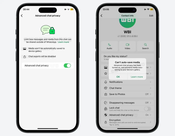 Estará disponible tanto en los chats individuales como en las conversaciones grupales. Estará disponible tanto en los chats individuales como en las conversaciones grupales.