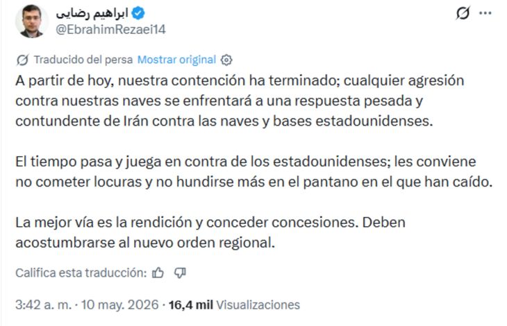 Irán endureció su discurso militar luego de responder la propuesta estadounidense para intentar frenar la guerra. Irán endureció su discurso militar luego de responder la propuesta estadounidense para intentar frenar la guerra.
