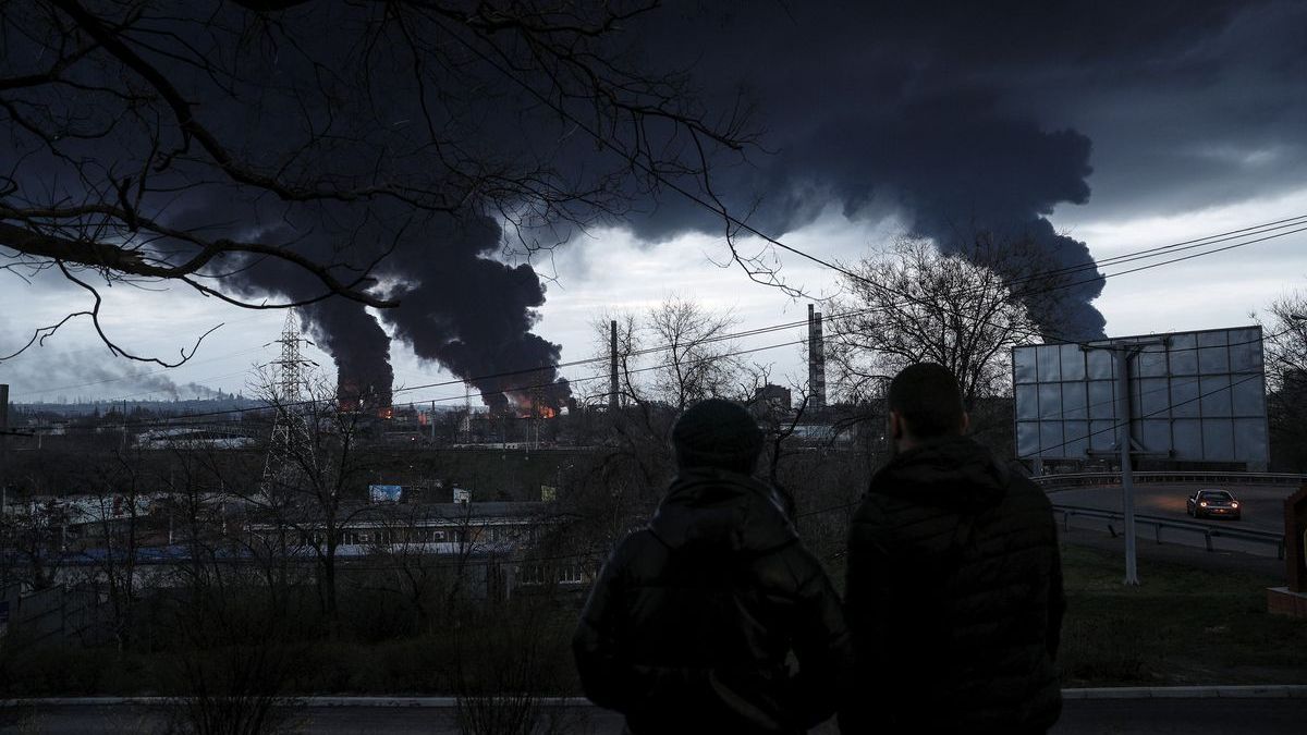 explosions were recorded in refineries and fuel depots