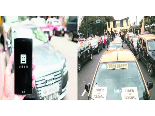 las dos caras. Cuando Uber desembarcó en el país, en abril de 2016, los taxistas porteños salieron a las calles para protestar contra la app.