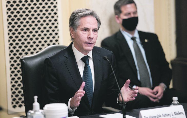 PRESENTACIÓN. Antony Blinken se sometió al escrutinio de la Comisión de Relaciones Exteriores del Senado de EE.UU., donde sugirió un cambio de rumbo diplomático.