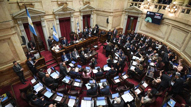 Villarruel vuelve a presidir la sesión en el Senado.