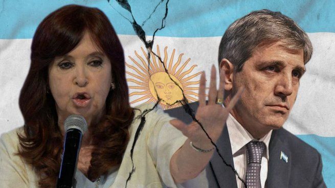 Cristina Kirchner renovó sus críticas hacia el ministro de Economía. Caputo contestó y siguió la discusión.