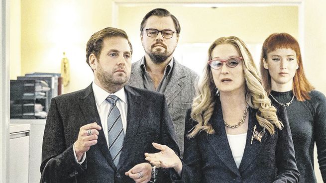 Don’t look up. La sátira de Netflix, entre los films más vistos del año.