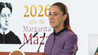 Claudia Sheinbaum en la Mañanera del Pueblo.