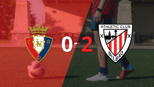 athletic bilbao fue superior y vencio por dos goles a osasuna en el estadio el sadar